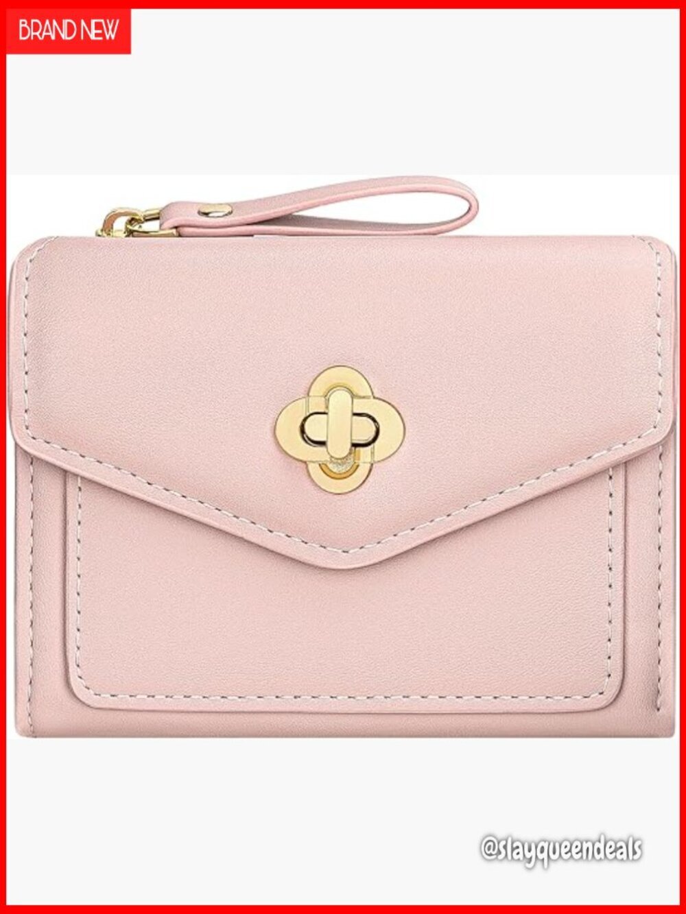 Small Leather Bifold Wallet with RFID Blocking and Zipper Coin Pocket